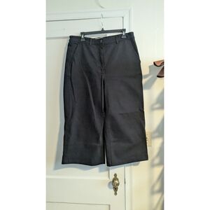 Everlane Black Cropped Wide-Leg Jeans